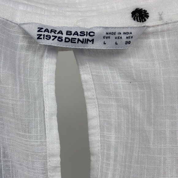 Zara Basic White Blouse with Black Dots – Breezy Summer Style - Picture 8 of 9